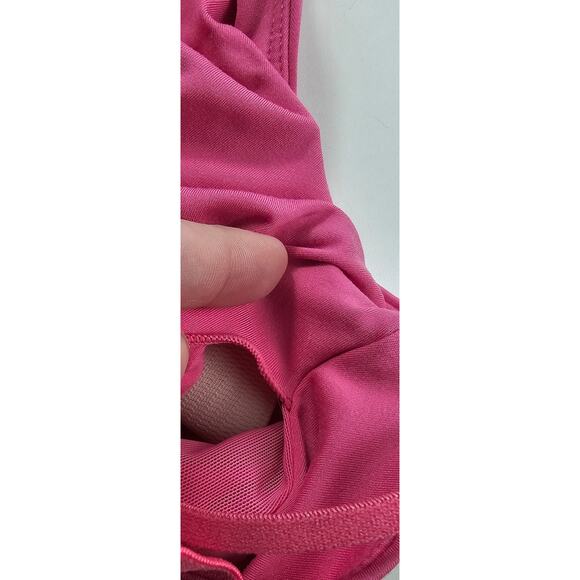 Hot pink padded balance athlwtics aura strappy sports bra full coverage sport M - Picture 4 of 12